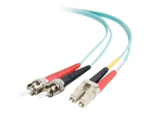 C2G LC-ST 10Gb 50/125 OM3 Duplex Multimode PVC Fiber Optic Cable (LSZH) - miniature 2