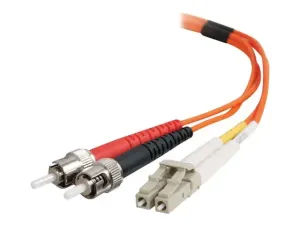 C2G LC-ST 50/125 OM2 Duplex Multimode PVC Fiber Optic Cable (LSZH) - miniature 2