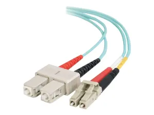 C2G LC-SC 10Gb 50/125 OM3 Duplex Multimode PVC Fiber Optic Cable (LSZH) - miniature 5