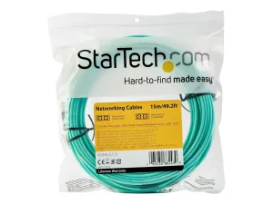StarTech .com Câble Fibre Optique Multimode 15m LC/UPC à LC/UPC OM4 50/125 - miniature 1