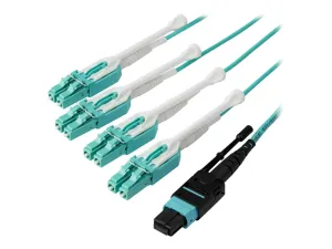 StarTech .com Câble Fibre Optique Multimode OM3 de 3m MTP(F) vers 4x LC - miniature 5