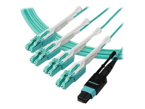 StarTech .com Câble Fibre Optique Multimode OM3 de 3m MTP(F) vers 4x LC - miniature 1