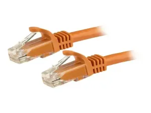 StarTech .com 15m CAT6 Ethernet Cable, 10 Gigabit Snagless RJ45 650MHz 100W PoE Patch Cord, CAT 6 10GbE UTP Network Cable w/Strain Relief, Orange, Wiring is UL Certified/TIA - miniature 1