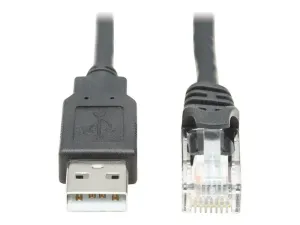 Eaton Tripp Lite Series USB Type-A to RJ45 Rollover Console Cable, M/M, Black - miniature 3