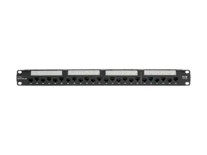 Eaton Tripp Lite Series 24-Port 1U Rack-Mount Cat6a/Cat6/Cat5e 110 Patch Panel with Cable Management Bar, 110 Punchdown, RJ45, TAA - miniature 1