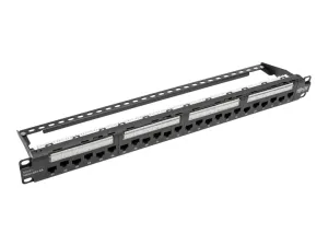 Eaton Tripp Lite Series 24-Port 1U Rack-Mount Cat6a/Cat6/Cat5e 110 Patch Panel with Cable Management Bar, 110 Punchdown, RJ45, TAA - miniature 3