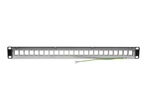 Eaton Tripp Lite Series 24-Port 1U Rack-Mount Shielded Blank Keystone/Multimedia Patch Panel, RJ45 Ethernet, USB, HDMI, Cat5e/6 - miniature 4