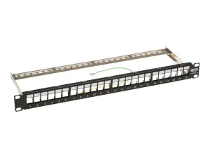 Eaton Tripp Lite Series 24-Port 1U Rack-Mount Shielded Blank Keystone/Multimedia Patch Panel, RJ45 Ethernet, USB, HDMI, Cat5e/6 - miniature 3