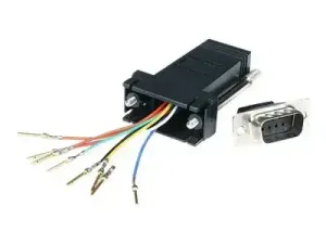 StarTech .com Adapteur Modulaire DB9 Mâle vers RJ45 Femelle Noir - miniature 1