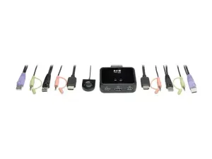 Eaton Tripp Lite series 2-Port USB/HD Cable KVM Switch with Audio/Video, Cables and USB Peripheral Sharing - miniature 4