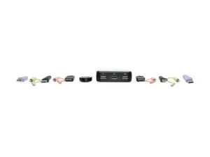 Eaton Tripp Lite series 2-Port USB/HD Cable KVM Switch with Audio/Video, Cables and USB Peripheral Sharing - miniature 5