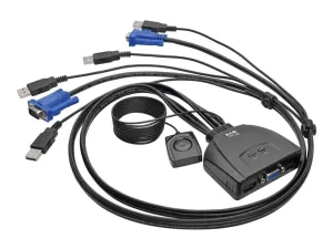 Eaton Tripp Lite series 2-Port USB/VGA Cable KVM Switch with Cables and USB Peripheral Sharing - miniature 1