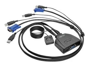Eaton Tripp Lite series 2-Port USB/VGA Cable KVM Switch with Cables and USB Peripheral Sharing - miniature 2