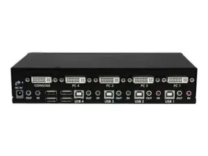 StarTech.com Commutateur KVM 4 Ports DVI USB, Audio Montage en Rack - miniature 5