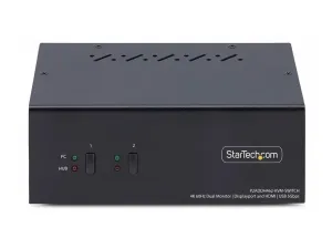 StarTech .com 2-Port Dual-Monitor DisplayPort en HDMI KVM Switch, 4K 60Hz - miniature 2