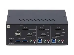 StarTech .com 2-Port Dual-Monitor DisplayPort en HDMI KVM Switch, 4K 60Hz - miniature 4