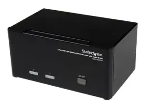 StarTech .com Switch commutateur KVM triple affichage DVI à 2 ports avec audio et hub USB 2.0 - miniature 2
