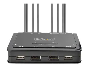 StarTech.com Switch KVM à 2 Ports avec Câble DisplayPort 4K60/USB