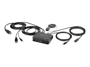 StarTech .com Switch KVM Hybride USB-C à 2 Ports, 4K60Hz, Commutateur KVM - miniature 4