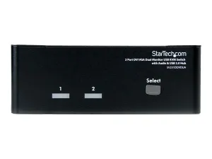 StarTech.com Switch KVM USB 2 ports DVI VGA avec audio