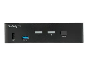StarTech.com KVM switch écran clavier souris USB à 2 ports DisplayPort 4K 60 Hz - miniature 1