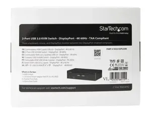 StarTech.com KVM switch écran clavier souris USB à 2 ports DisplayPort 4K 60 Hz - miniature 4