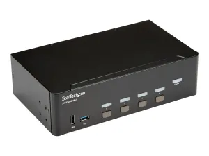 StarTech .com Switch KVM double affichage HDMI 4K 30 Hz à 4 ports avec hub USB intégré - miniature 5
