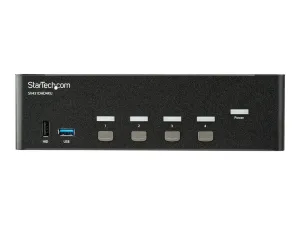 StarTech .com Switch KVM double affichage HDMI 4K 30 Hz à 4 ports avec hub USB intégré - miniature 3