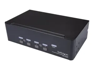 StarTech.com Switch KVM double affichage DisplayPort 4K 60 Hz à 4 ports avec hub USB 2.0 intégré - miniature 3