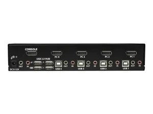 StarTech .com Switch KVM DisplayPort 4K 60 Hz à 4 ports avec hub USB 2.0 intégré - miniature 3