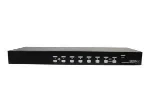 StarTech .com Commutateur USB VGA KVM 8 ports à montage sur rack avec audio (câbles audio inclus) - miniature 2