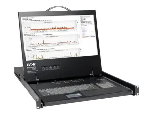 Eaton Tripp Lite Series 8-Port Rack Console VGA KVM Switch w/ 19" LCD 1U TAA - miniature 4