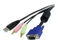 StarTech .com Cable KVM USB VGA 4 en 1 avec audio et microphone - miniature 2