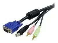 StarTech .com Cable KVM USB VGA 4 en 1 avec audio et microphone - miniature 3