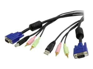 StarTech .com Cable KVM USB VGA 4 en 1 avec audio et microphone - miniature 1