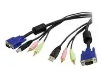 StarTech .com Cable KVM USB VGA 4 en 1 avec audio et microphone - miniature 4