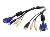 StarTech .com Câble pour switch KVM VGA avec USB, audio stéréo et microphone 3,5 mm - miniature 3