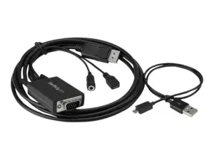 StarTech Câble adaptateur DisplayPort vers VGA de 2 m avec audio - miniature 1