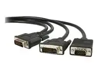 StarTech .com Câble répartiteur en Y DVI-I (M) vers DVI-D (M) et VGA (M) de 1,8m - miniature 5