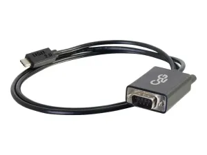 C2G USB 2.0 USB C to DB9 Serial RS232 Adapter Cable Black - miniature 1