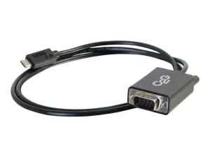 C2G USB 2.0 USB C to DB9 Serial RS232 Adapter Cable Black - miniature 4