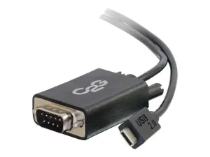 C2G USB 2.0 USB C to DB9 Serial RS232 Adapter Cable Black - miniature 2