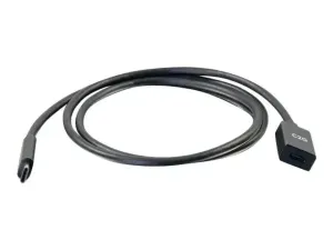 C2G 3ft USB-C to C 3.1 (Gen 2) Male to Female Extension Cable (10Gbps) - miniature 1