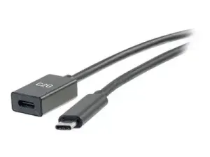 C2G 3ft USB-C to C 3.1 (Gen 2) Male to Female Extension Cable (10Gbps) - miniature 3