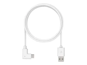 Compulocks Câble de charge USB-A de 6 pied 2,0 à angle droit de 90 degrés USB-C Blanc - miniature 5