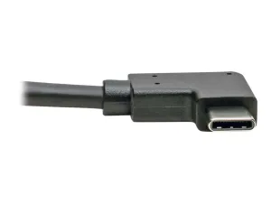 Eaton Tripp Lite Series USB-C to USB-A Cable (M/M), Right-Angle C, USB 3.2 Gen 1 (5 Gbps), Thunderbolt 3 Compatible, 3 ft. (0.91 m) - miniature 3