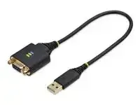 StarTech .com 1ft/30cm USB to Null Modem Serial Adapter Cable, FTDI, RS232 - miniature 2