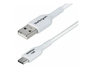 StarTech 2m (6.6ft) White USB-A to USB-C Charging Cable/Cord, M/M - miniature 3