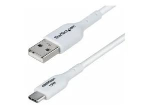 StarTech 2m (6.6ft) White USB-A to USB-C Charging Cable/Cord, M/M - miniature 4