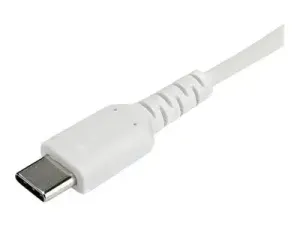 StarTech 1m USB C Charging Cable, Durable Fast Charge & Sync USB 2.0 Type C to USB C Laptop Charger Cord, TPE Jacket Aramid Fiber M/M 60W White, Samsung S10, S20 iPad Pro MS Surface - miniature 5